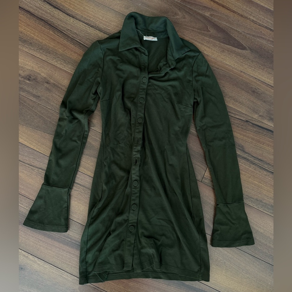 Showpo Kendra Long Sleeve Collard Dress
